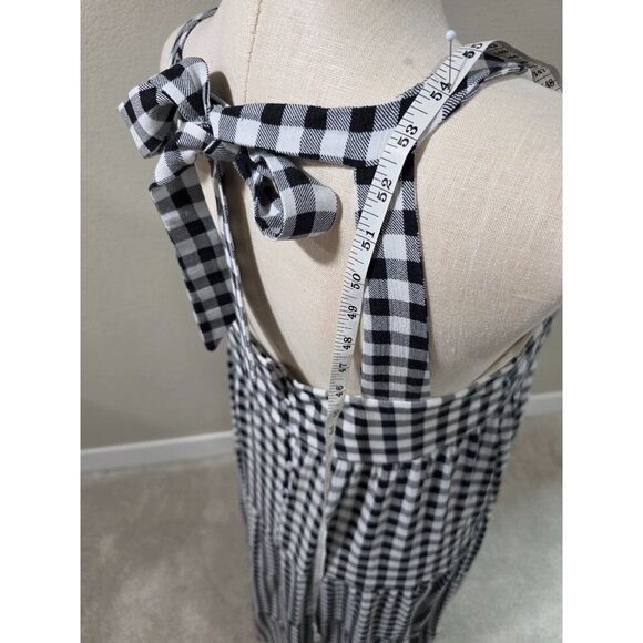 Torrid Black & White Gingham Sleeveless Maxi Dress With Bow Tie Back - Picture 10 of 13